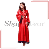 Latest Design Bridal Long Night Gown With Belt For Women